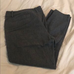 Grey Cropped Pants - Strech